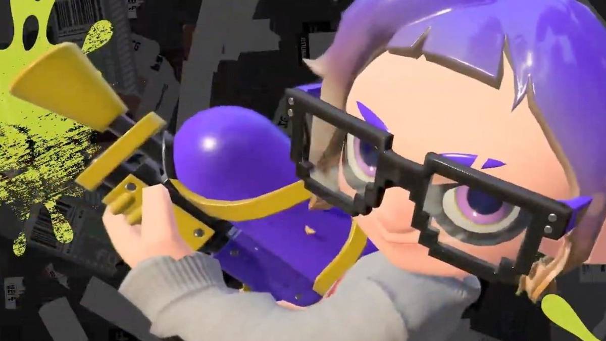 splatoon inkling with gun