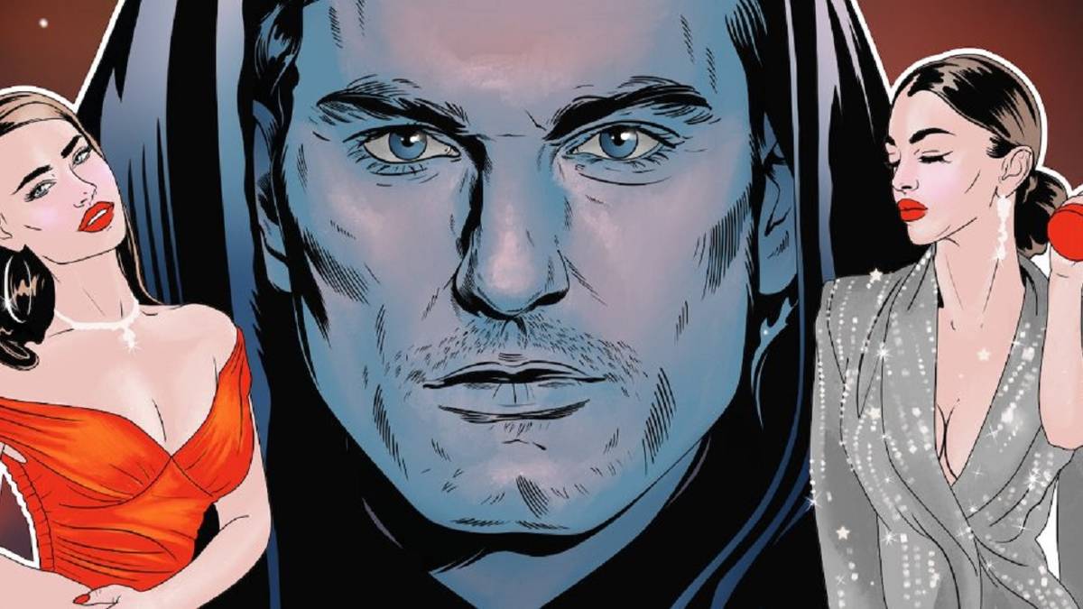 A drawing of Super Seducer producer Richard La Ruina surrounded by women