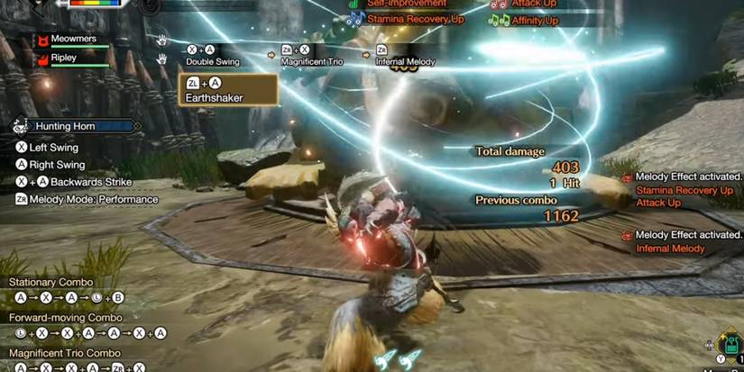 Hunter Using Earthshaker with Hunting Horn