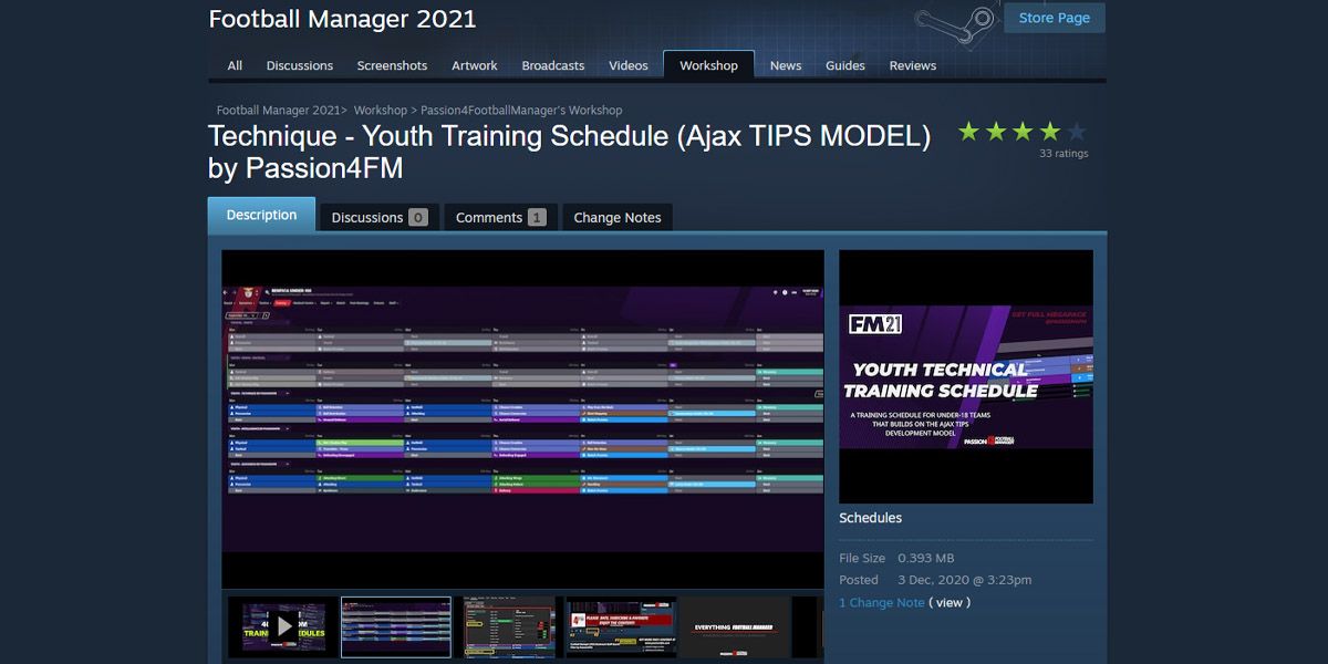 Ajax Training mod for Football Manager 21