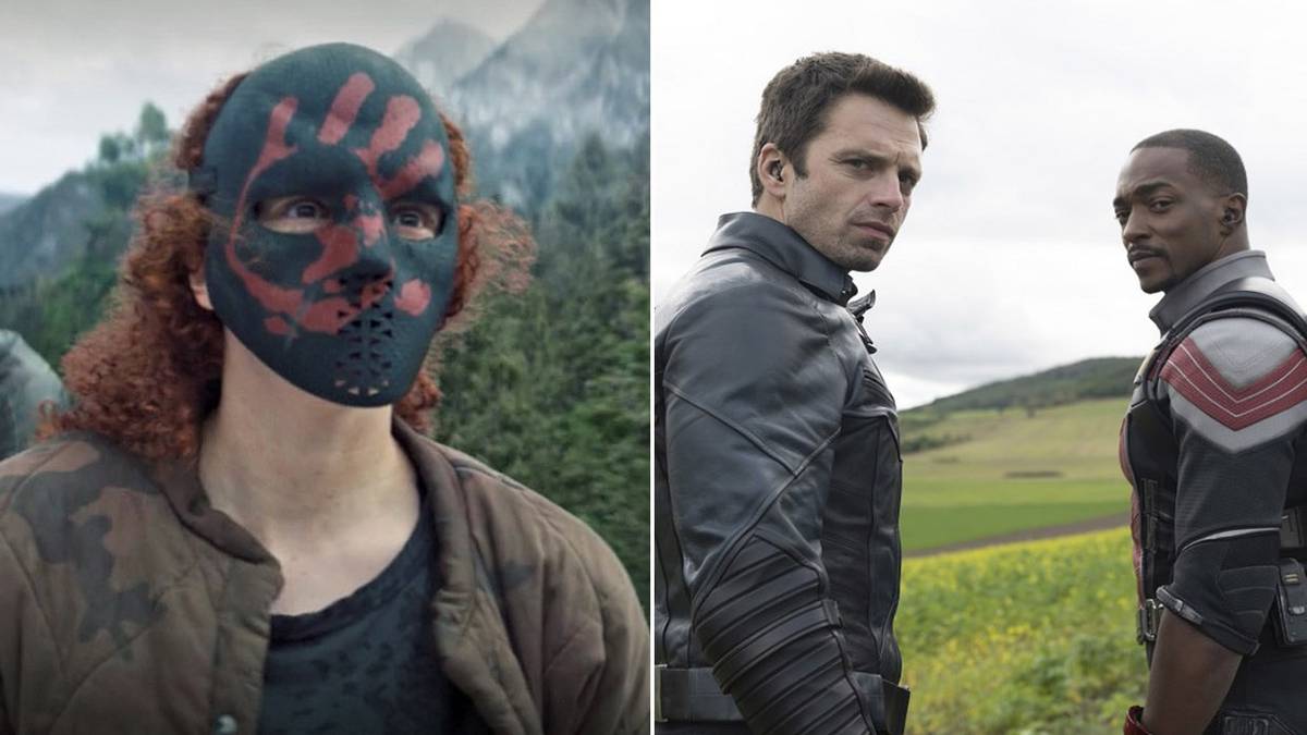 The Falcon And the Winter Soldier flag-smasher, bucky and sam