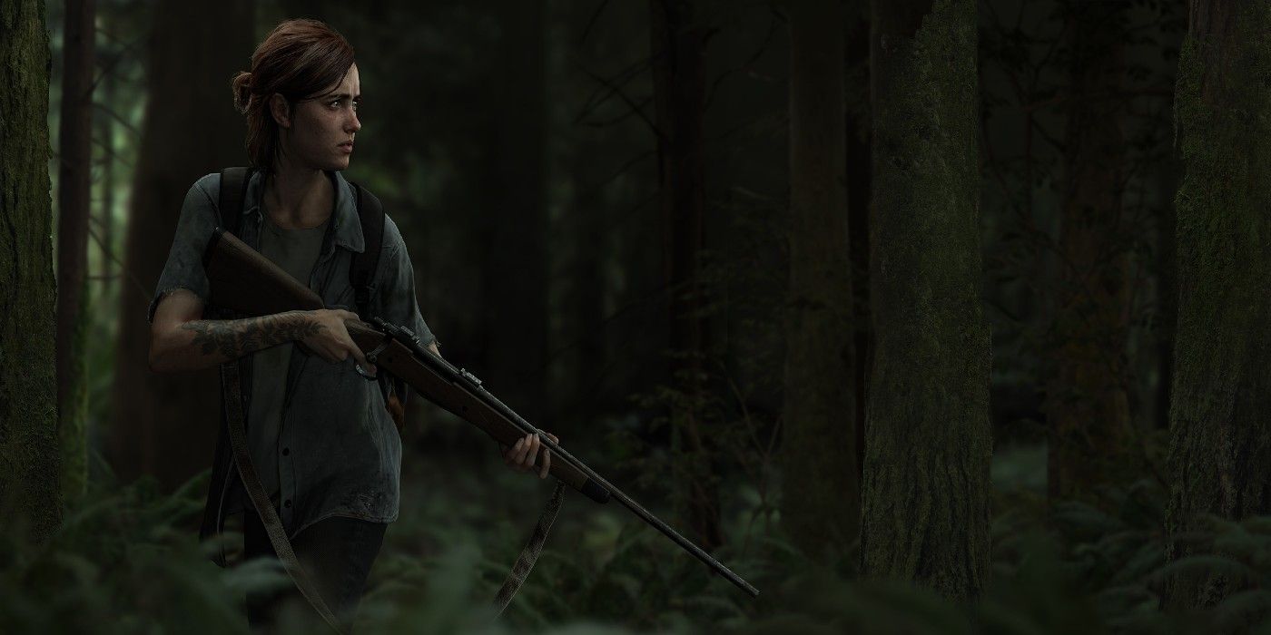 The Last of Us Part 2 Ellie Gun Woods