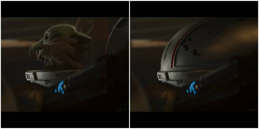 Screenshots of The Child Grogu from The Mandalorian