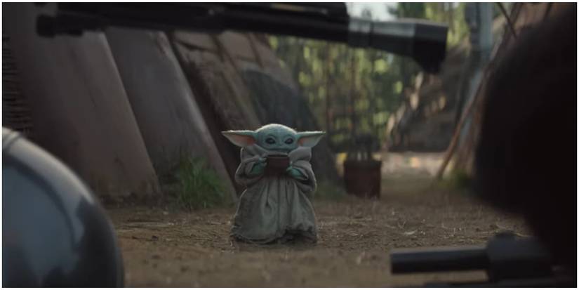 Screenshot of The Child Grogu from The Mandalorian