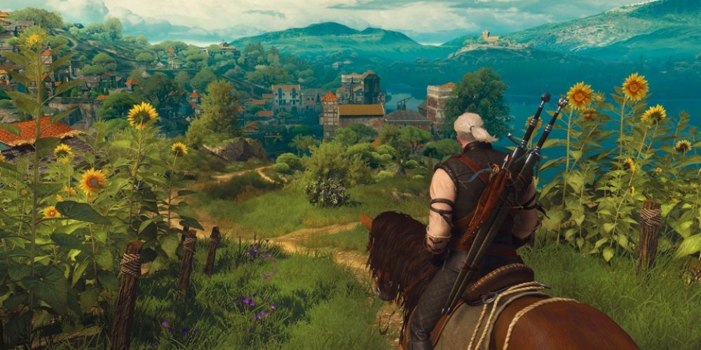 Blood and wine Witcher 3 Geralt on a horse