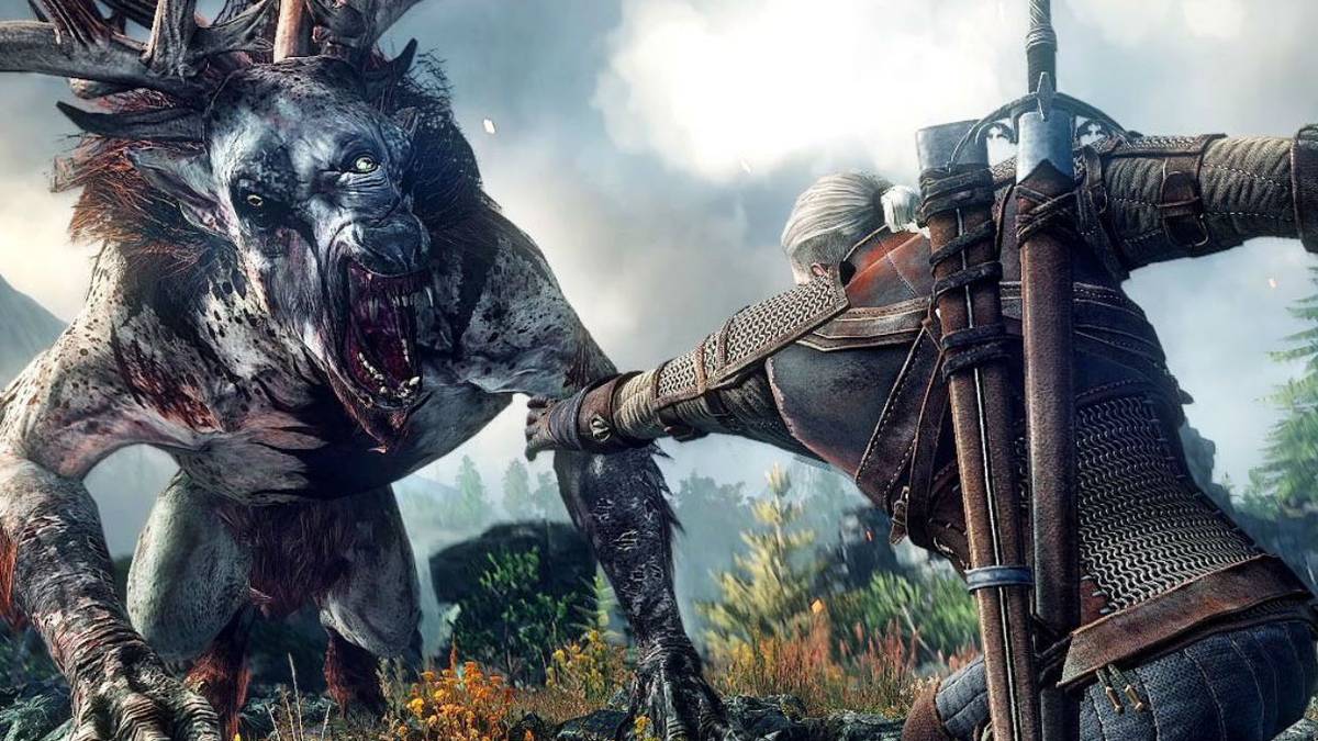 The Witcher 3 Geralt in combat