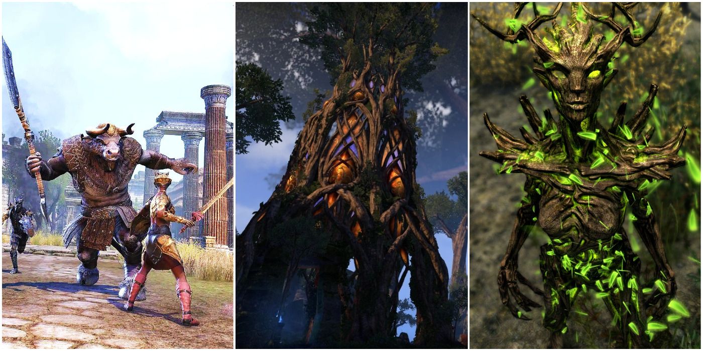 Minotaur, Oak Tree & Spriggan From The Elder Scrolls