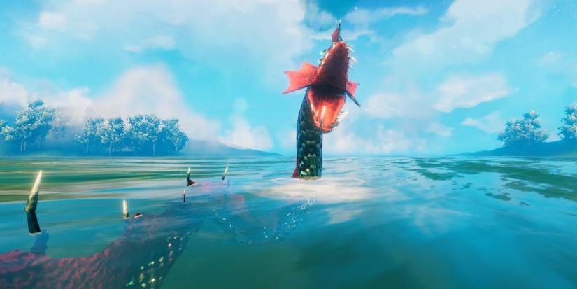 Serpents Can Sink The Rafts Of Unsuspecting Sailors In Valheim