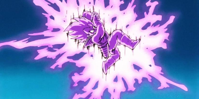 Vegeta charges the Galick Gun in Dragon Ball Z