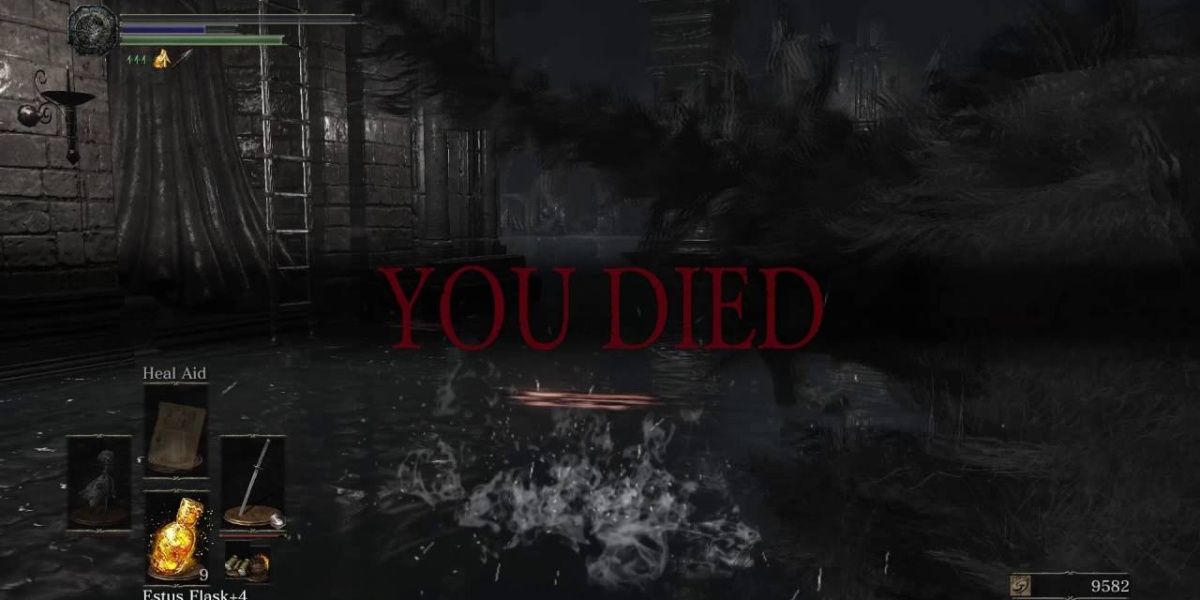 You Died Dark Souls III screen