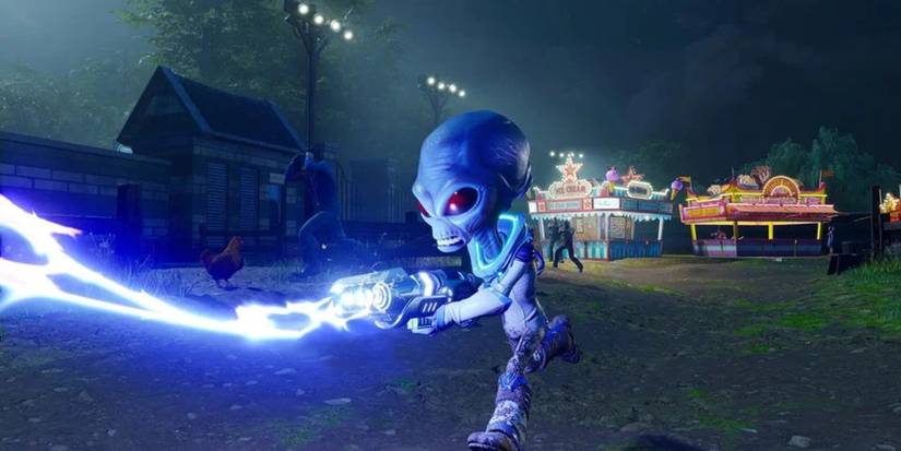 Alien shooting a weapon