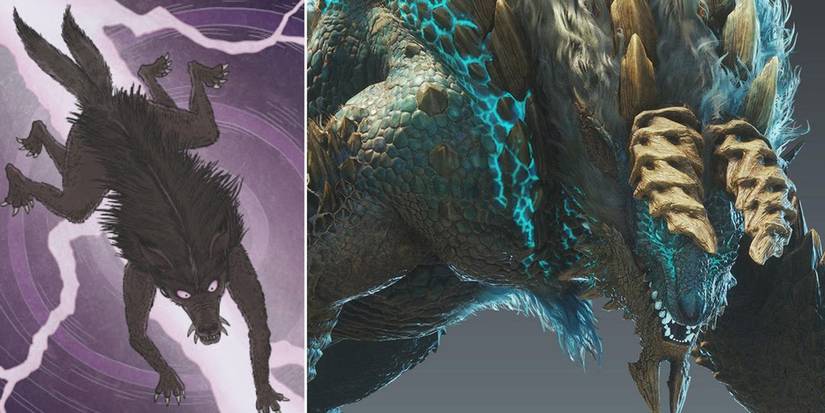 Split Image Of The Zinogre and The Raiju