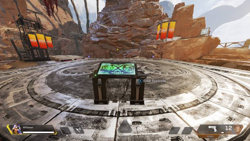 firing range landing pad panel for reaching end of easter egg