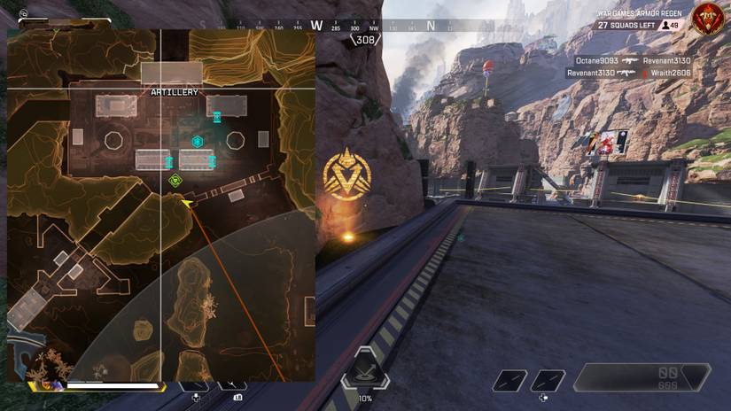 easter egg hologram in artillery area of kings canyon