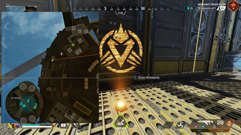 easter egg hologram near elysium area of olympus