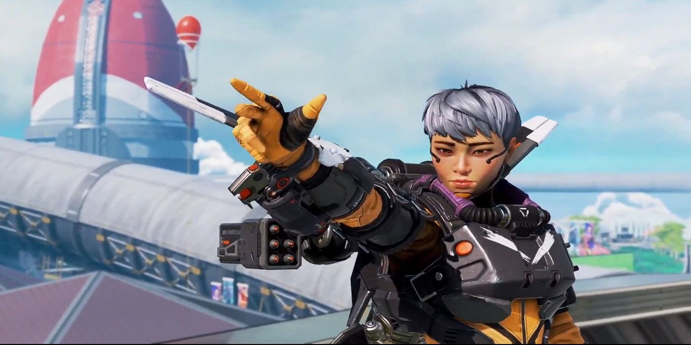 apex legends valkyrie intro screenshot pointing on olympus