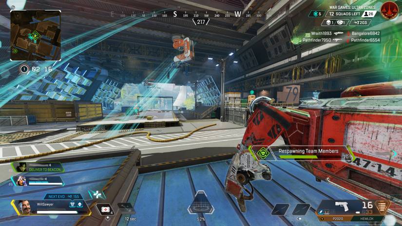 respawning teammate at a respawn beacon while healing inside flash point bubble