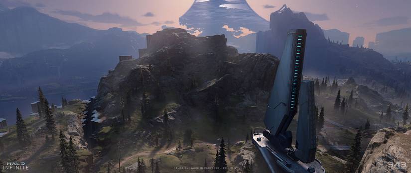 Halo Infinite Forerunner mountain