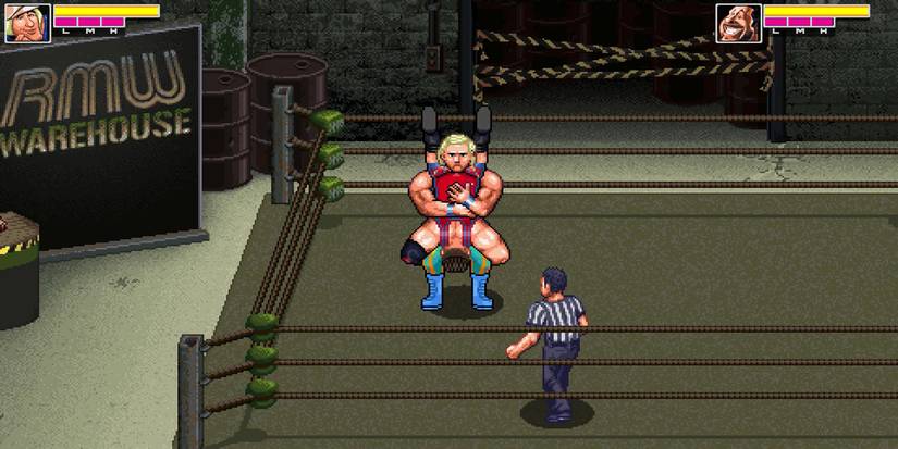 Austin performing his finisher