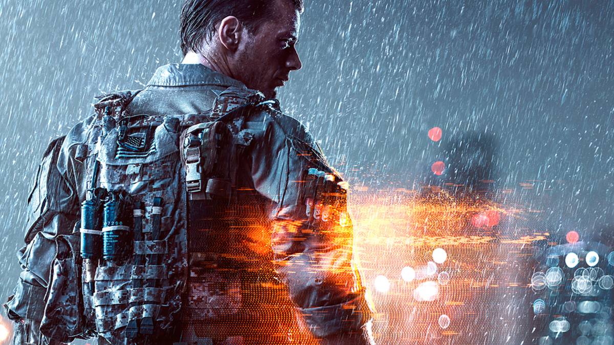 battlefield 4 soldier rain close-up