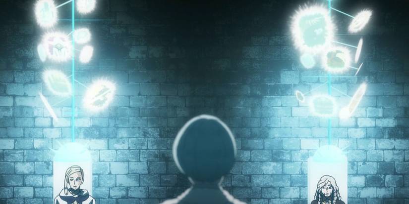 a character using magic spells to get into the minds of someone.