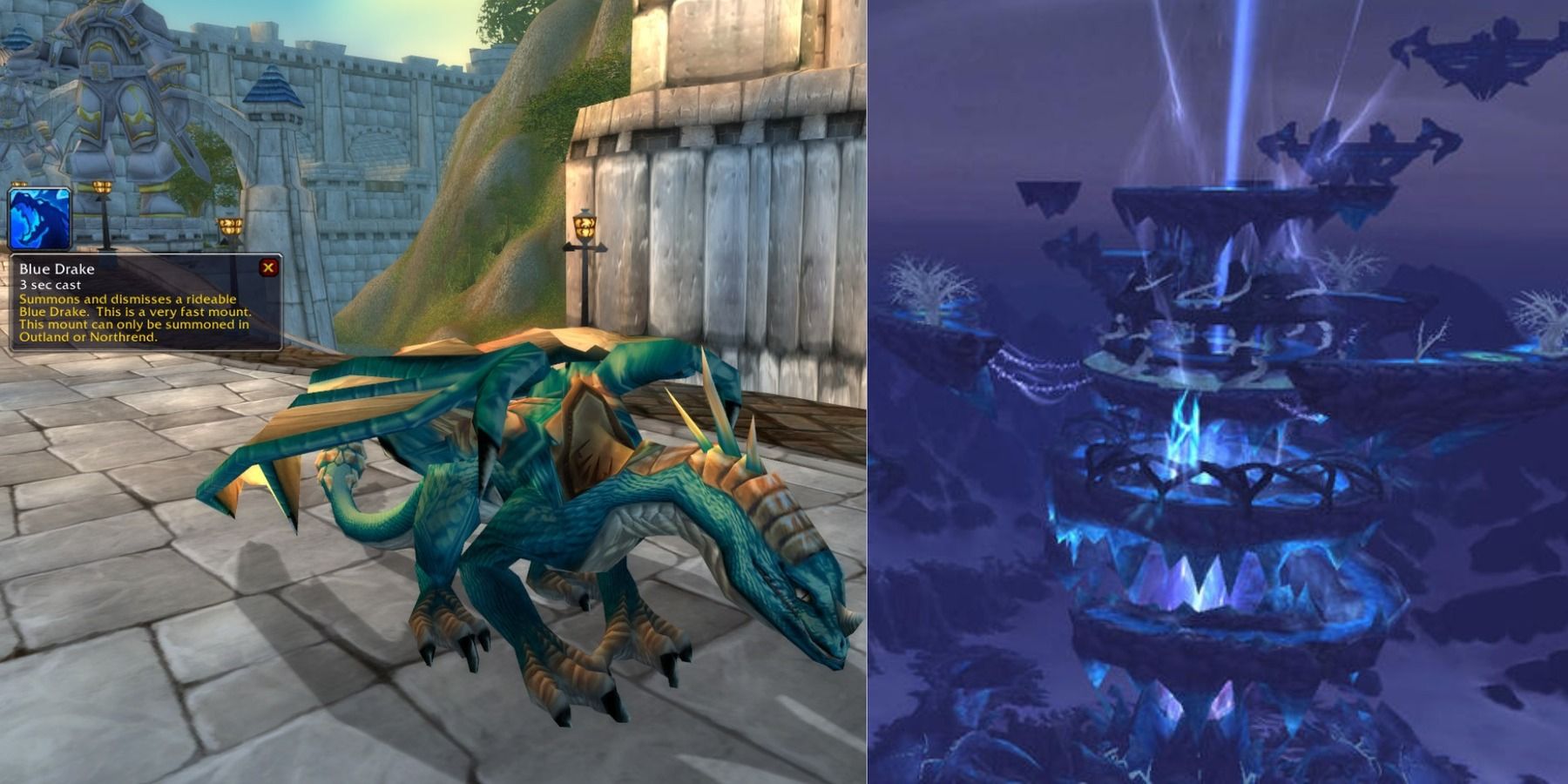 WoW, WotLK mount, blue drake and the eye of eternity