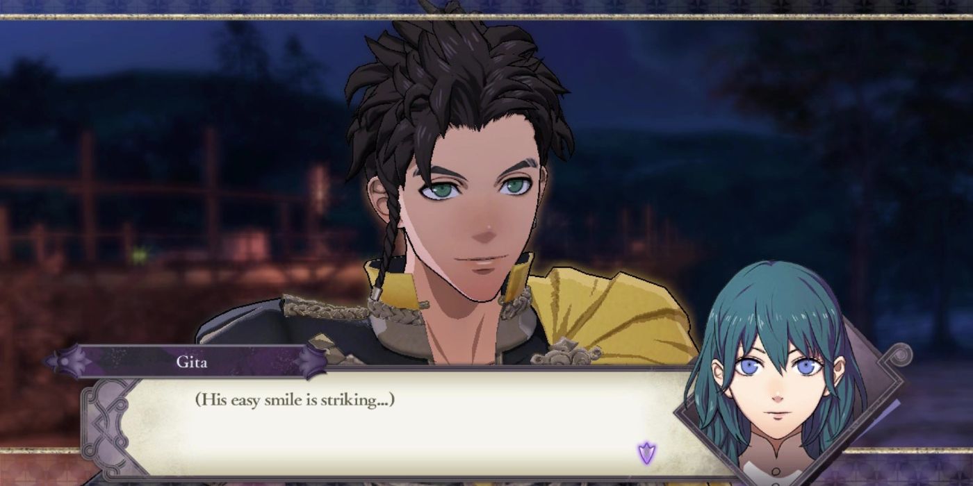 fire emblem claude in front of encampment at night