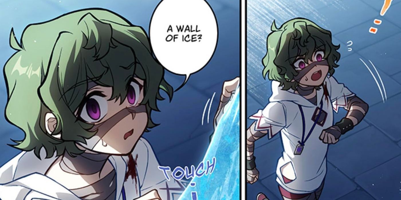 genshin impact manga collet cursed green hair bandages