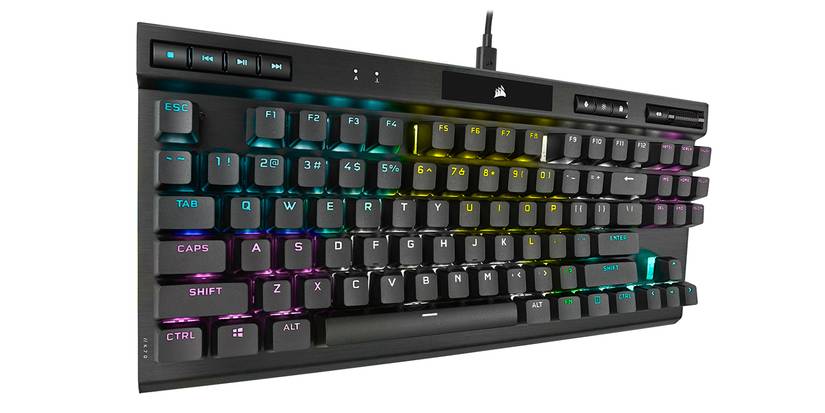 corsair k70 rgb tkl champion series side view