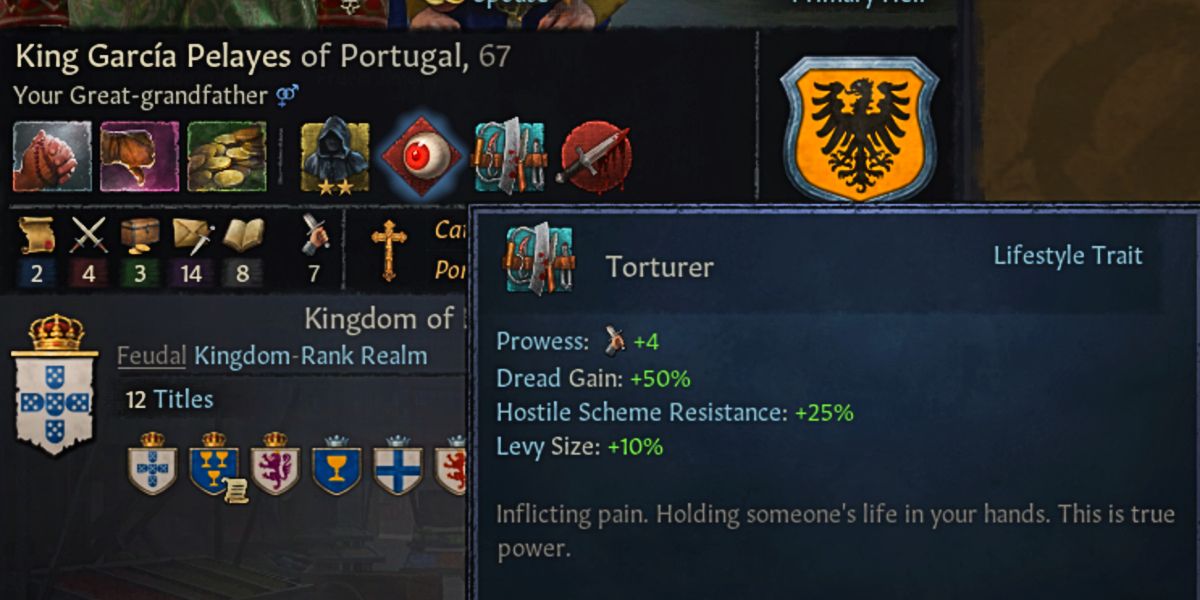 torturer trait that is great for gaining dread.