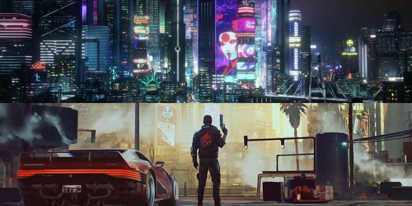 City skyline, daytime, cyberpunk 2077