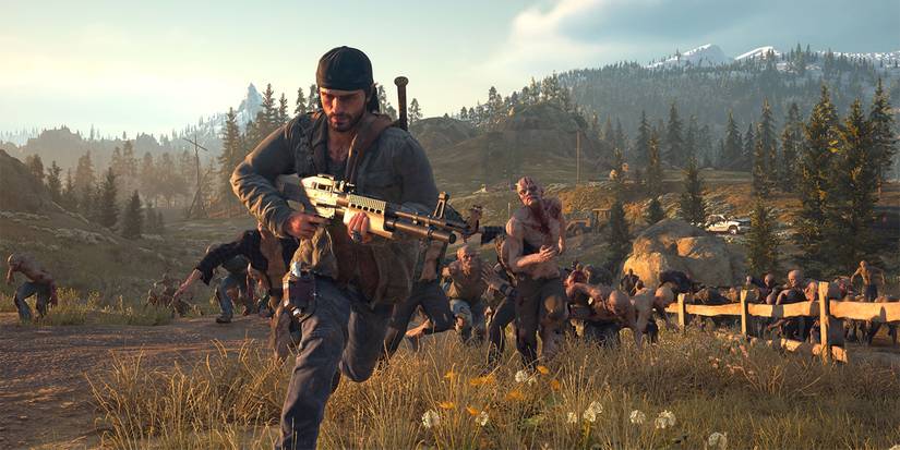 Deacon running from zombies