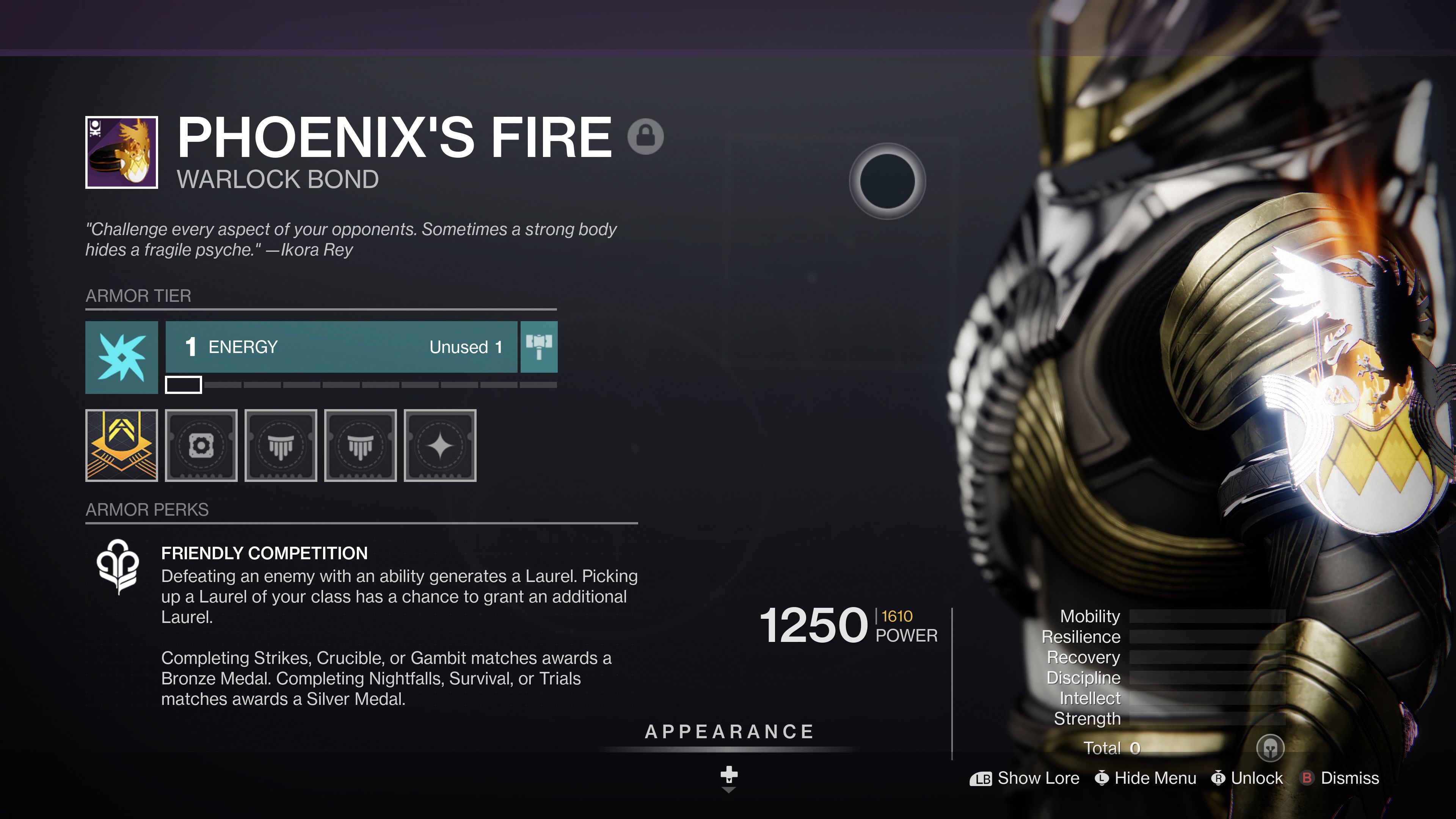 destiny olympic games event class item with special perk