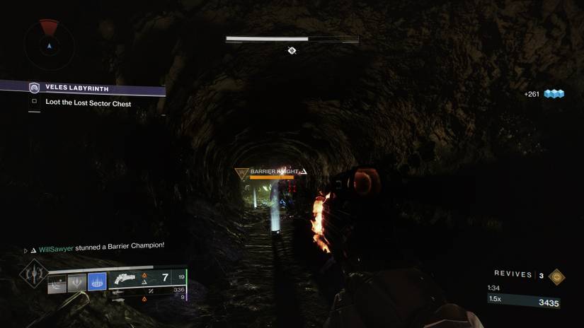 piercing barrier knight shield in veles labyrinth lost sector