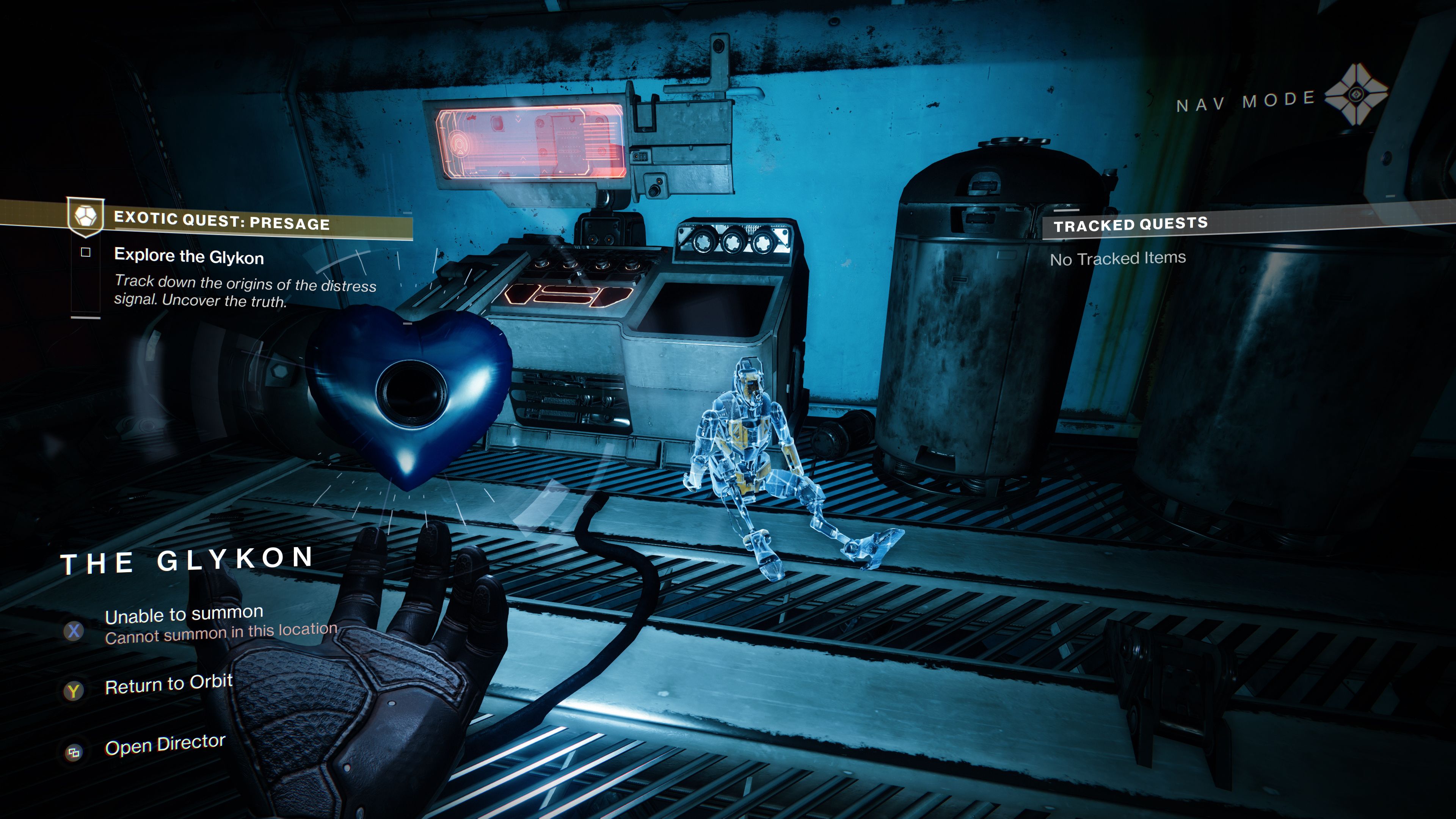 presage exotic mission scannable sweeping robot next to cabal terminal