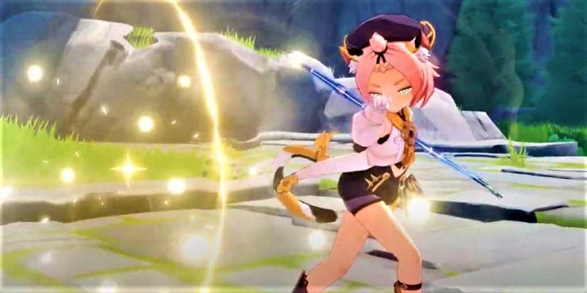 Genshin Impact Diona Bow Shooting Attack