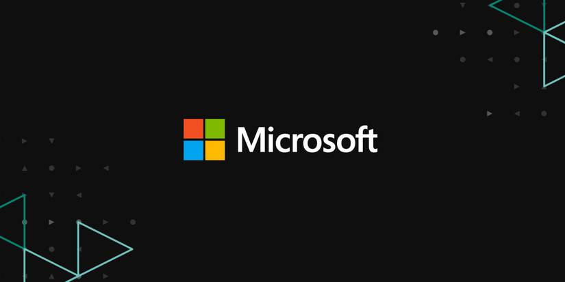 microsoft square on black logo