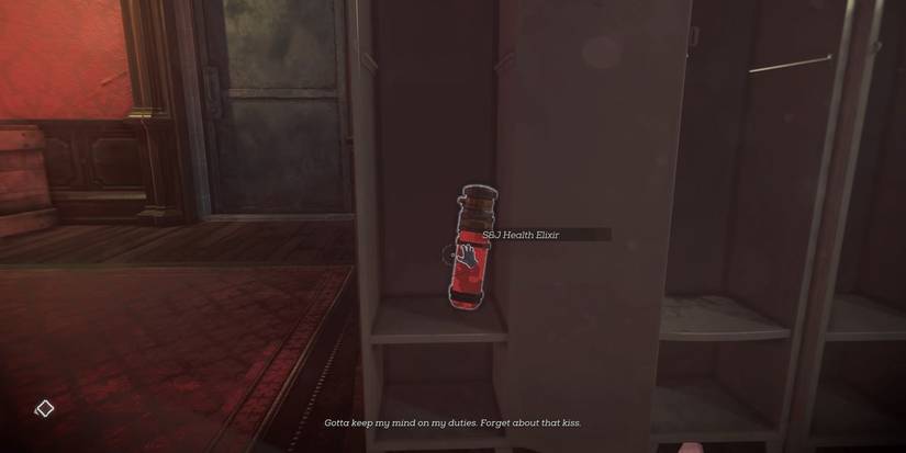 Dishonored 2 Player looking at health potion