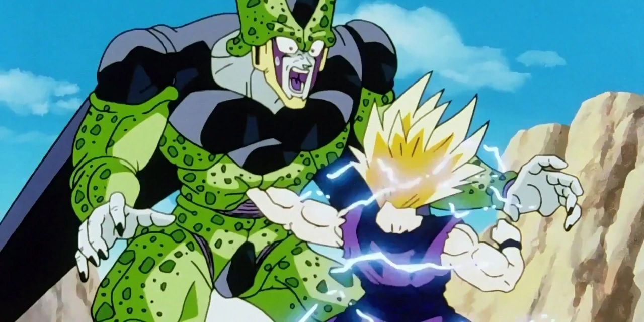 Gohan fighting Perfect Cell in Dragon Ball Z