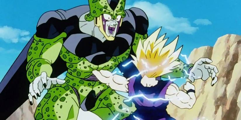 Gohan fighting Perfect Cell in Dragon Ball Z
