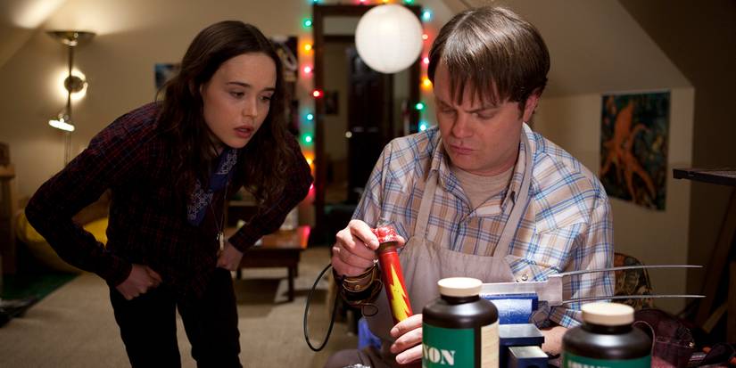 elliot page and rainn wilson in super