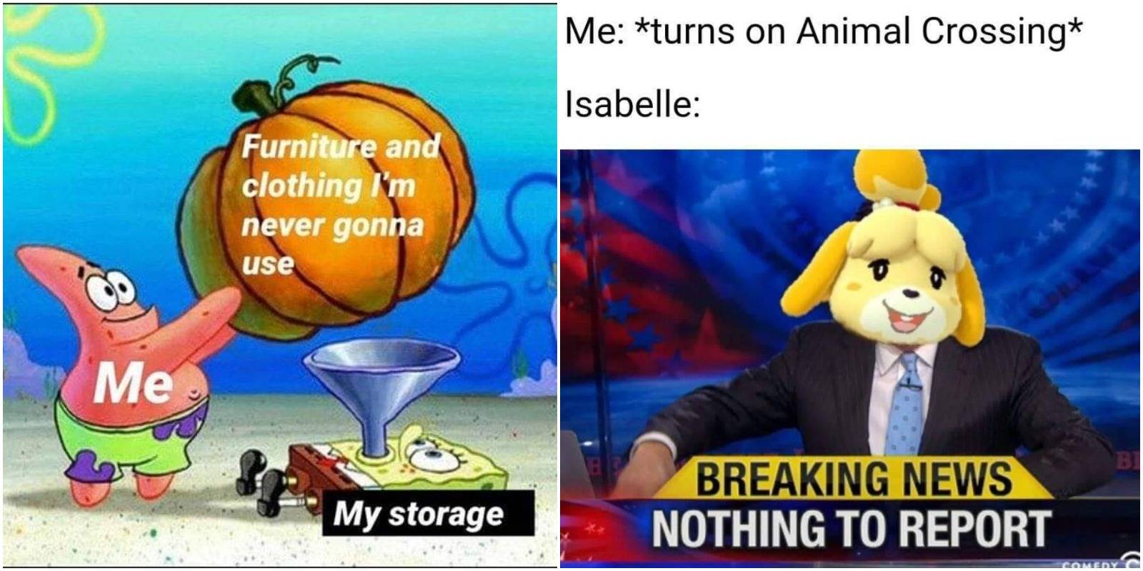 memes about storage and no news.