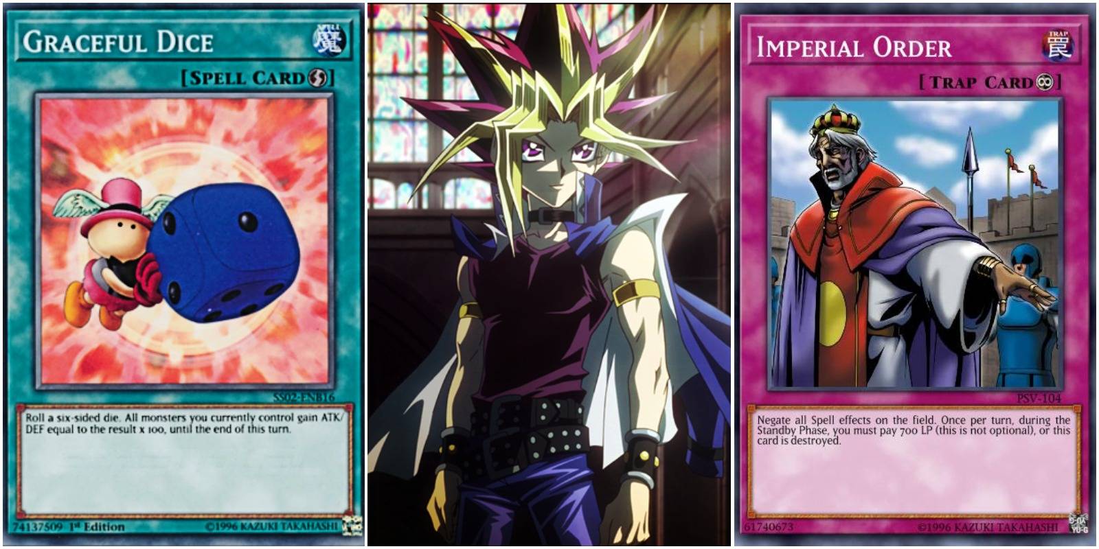 graceful dice, yami yugi, and imperial order.