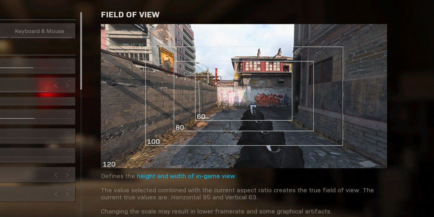 field of view slider cod warzone pc