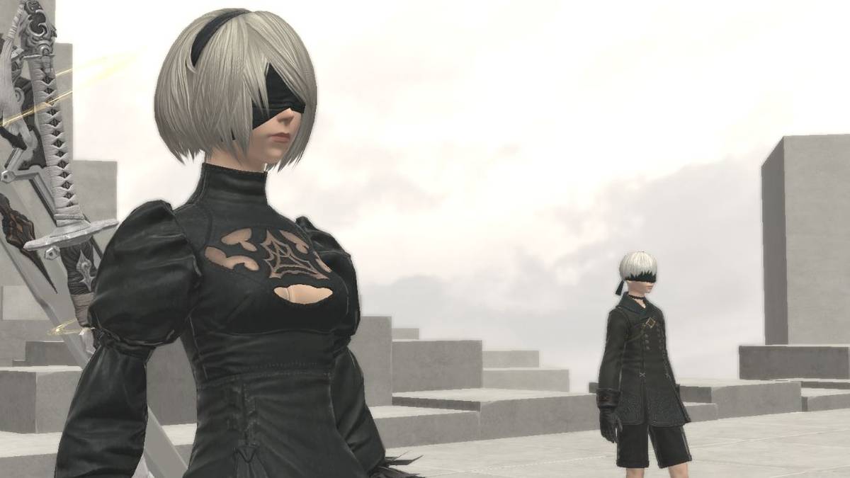 final fantasy 14 2b 9s hairstyle