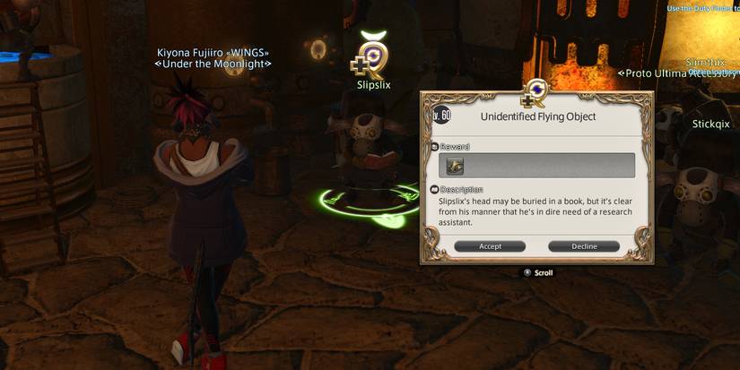 Final Fantasy 14 Unidentified Flying Object Quest