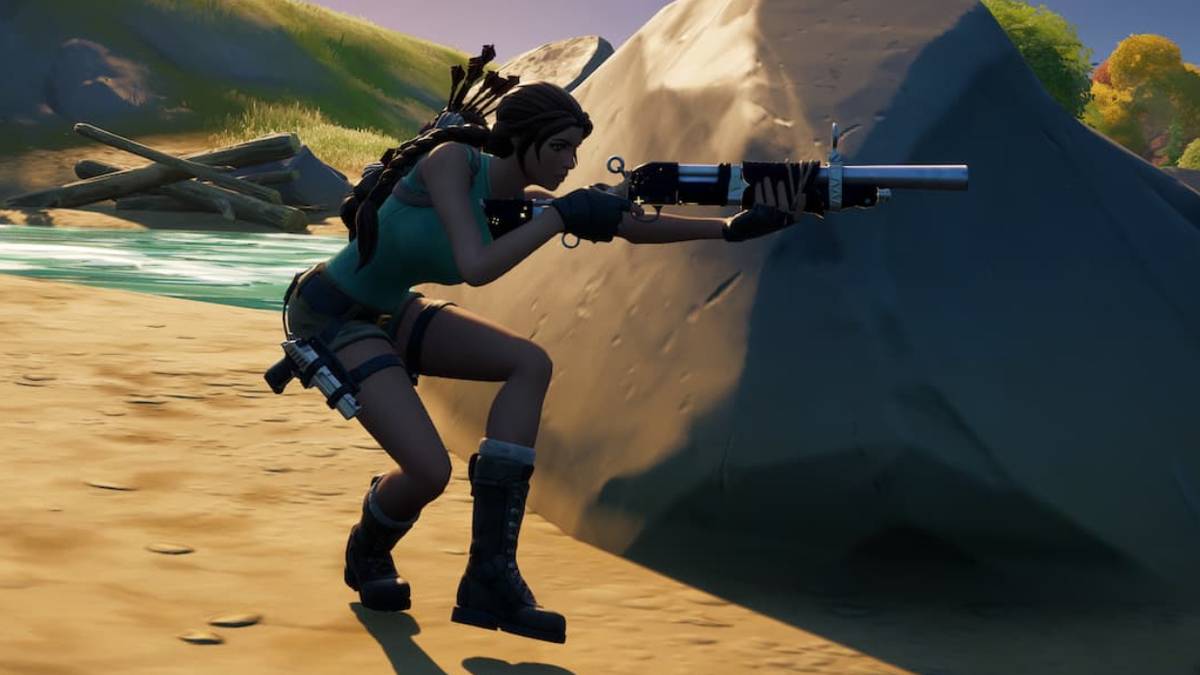 fortnite lara croft makeshift shotgun