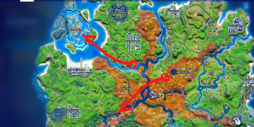 fortnite season 6 map swimming time trials