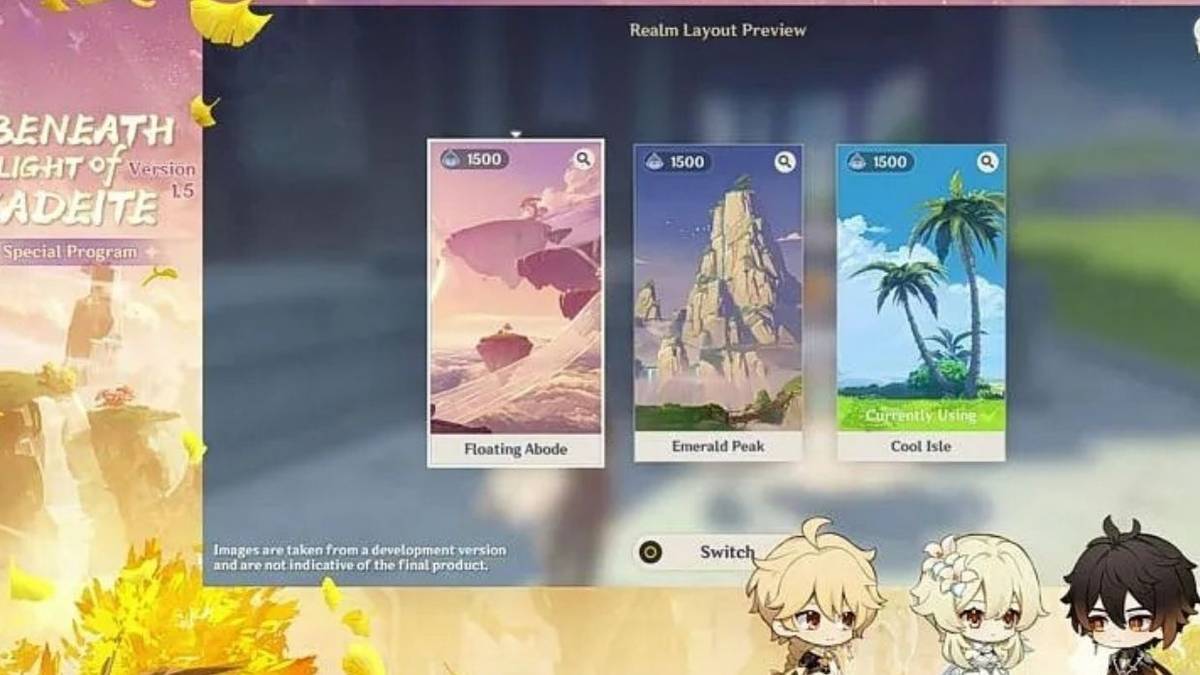 genshin impact which realm layout