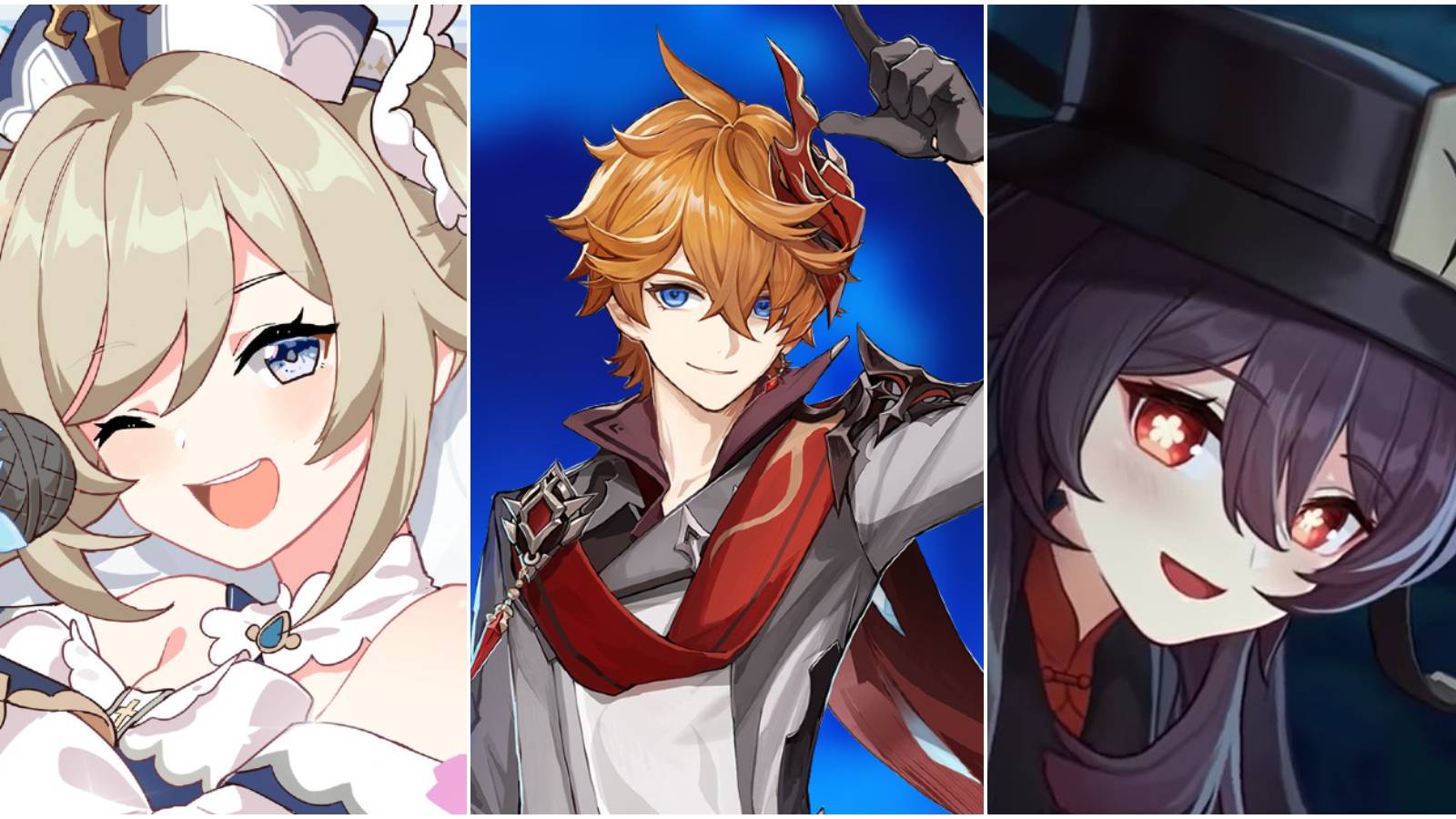 Barbara, Childe, and Hu Tao